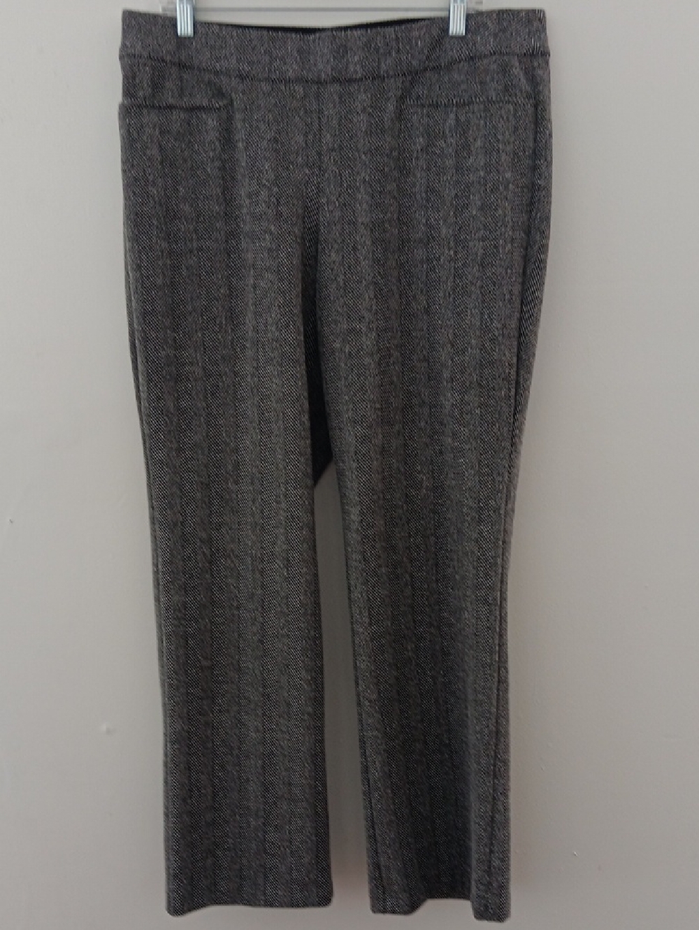 Gray Herringbone  Pull On  Pants #3516